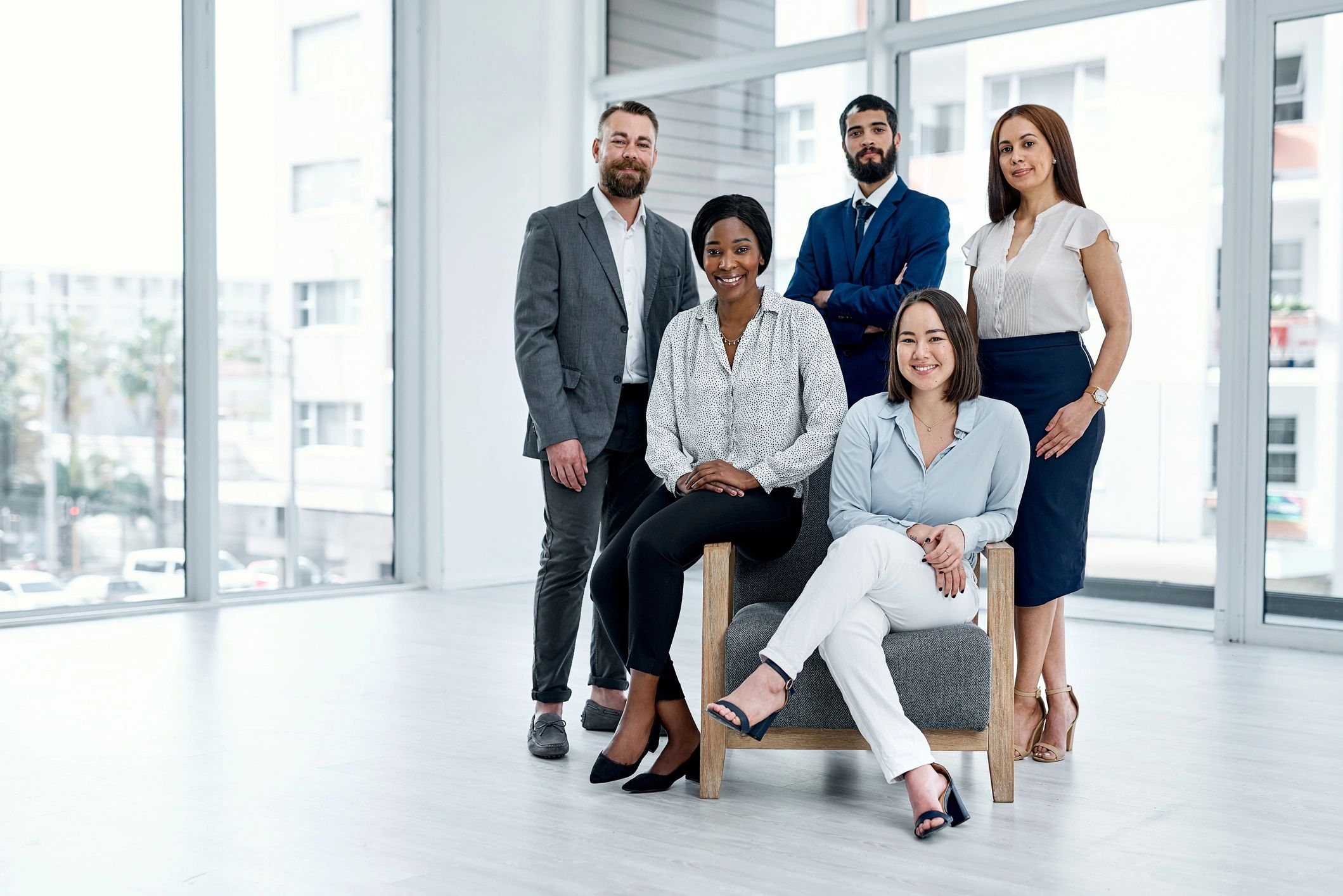 diverse business team portrait