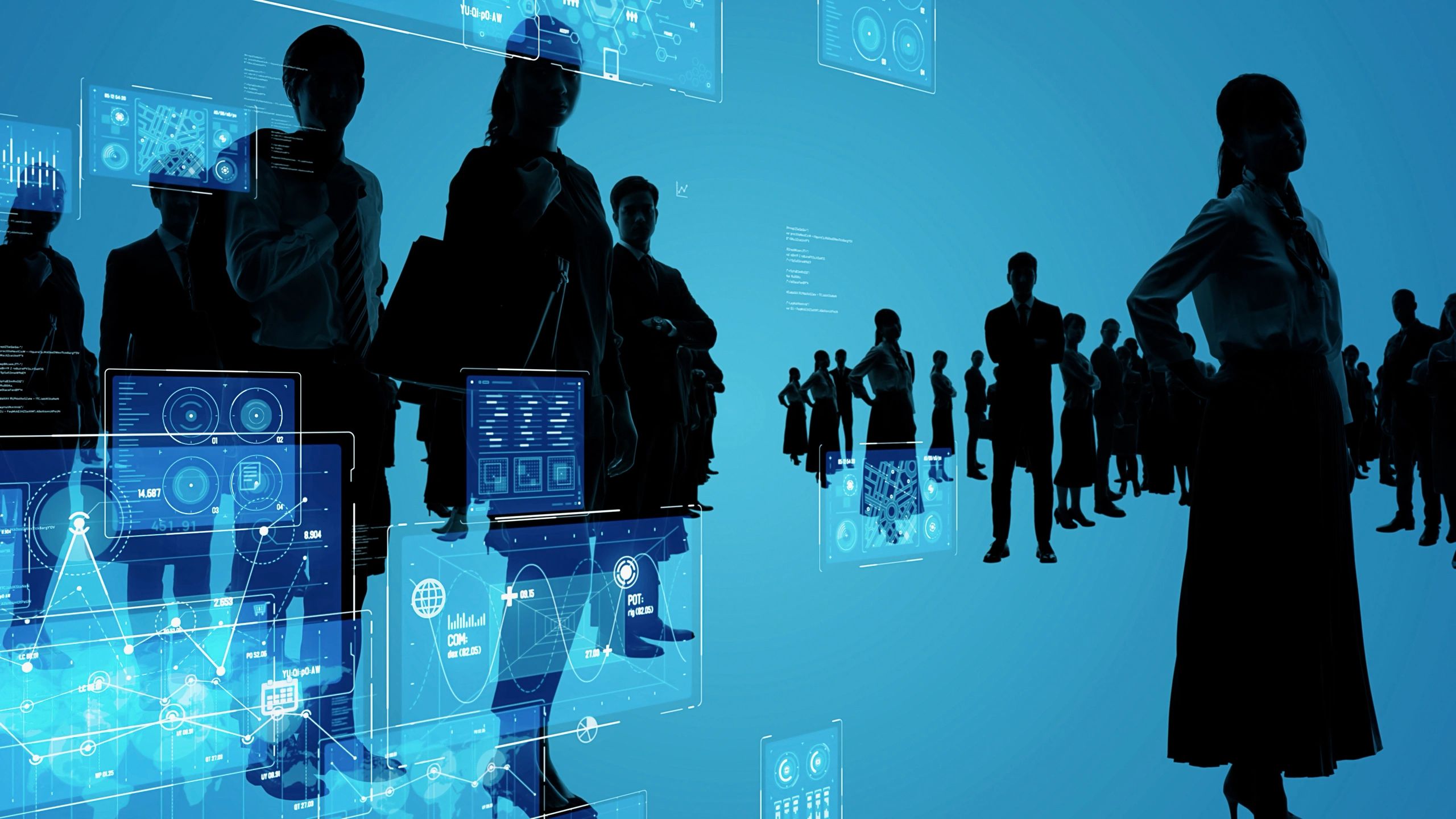 business people using HR software