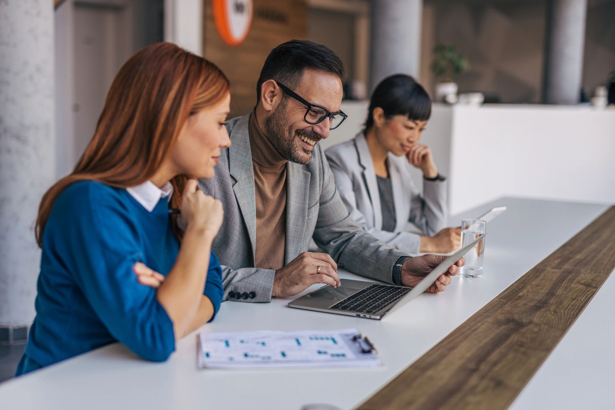 business people using HR software